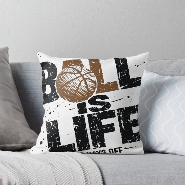 Item preview, Ball Is Life Basketball Grunge Distressed Typography Halftone Dots Sports Design designed and sold by Dejbar.