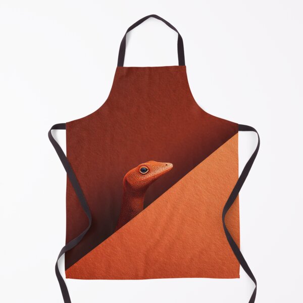 Item preview, Minimalist Orange Gecko Peeking from Red Corner designed and sold by LuminousFoundry.