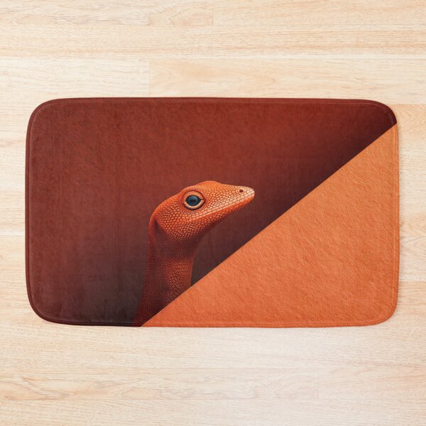 Item preview, Minimalist Orange Gecko Peeking from Red Corner designed and sold by LuminousFoundry.
