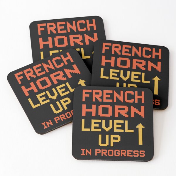 Item preview, FRENCH HORN LEVEL UP IN PROGRESS – Dot Font Logo Design designed and sold by MOCOPOCO.