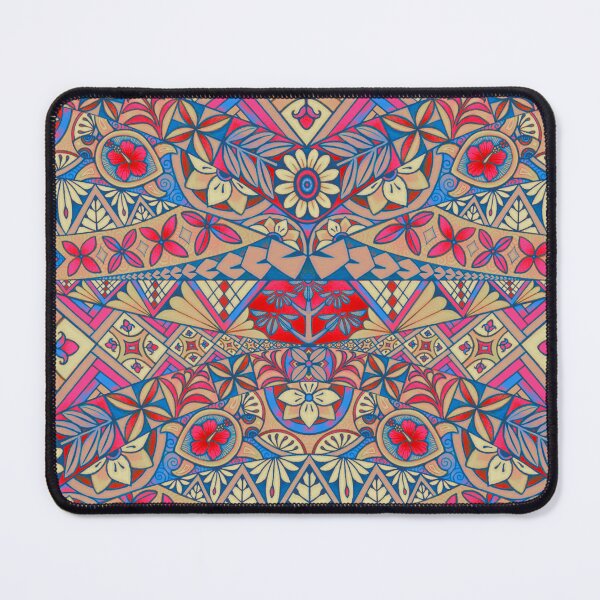 Item preview, Pasifika Turtles Kaleidoscope scarlet & blue tattoo designed and sold by AprilAppleArt.