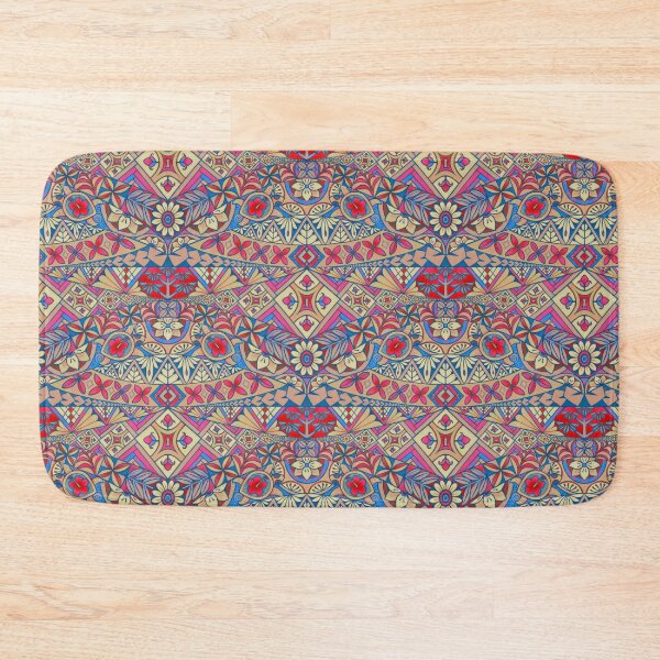 Item preview, Pasifika Turtles Kaleidoscope scarlet & blue tattoo designed and sold by AprilAppleArt.