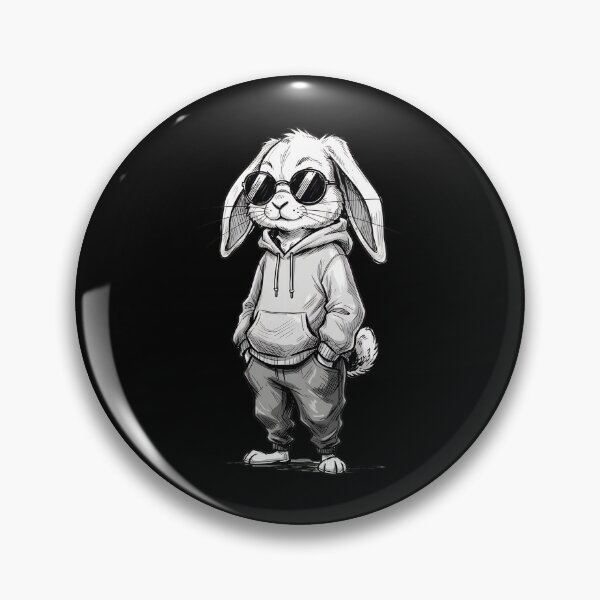 Item preview, Cool Bunny in Sunglasses and Hoodie Sketch designed and sold by Dmo3HarkoArt.