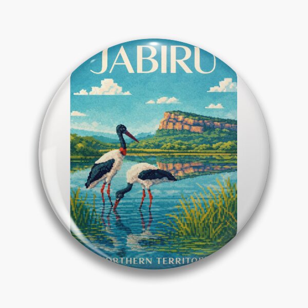 Item preview, Jabiru Northern Territory Kakadu Pixel Wetlands Arnhem Land designed and sold by Places On Earth.