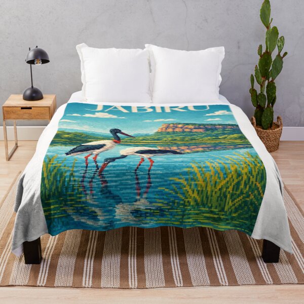 Item preview, Jabiru Northern Territory Kakadu Pixel Wetlands Arnhem Land designed and sold by Places On Earth.