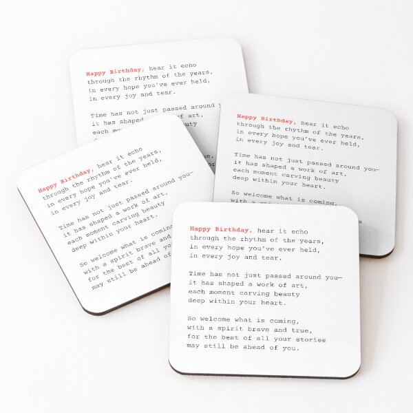 Artikelvorschau, Happy Birthday Poetry Cards and Prints, Elegant Minimalist Birthday Gift, Heartfelt Verse Bundle entworfen und verkauft von BlareBlare.