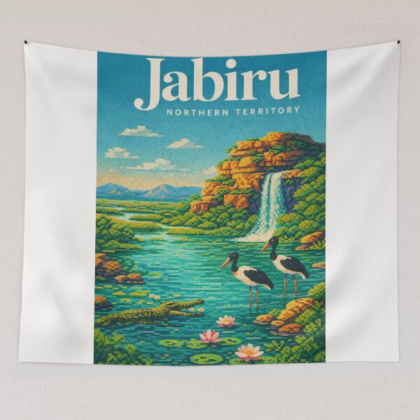 Item preview, Jabiru Northern Territory Kakadu Waterfall Wetlands Landscape designed and sold by Places On Earth.