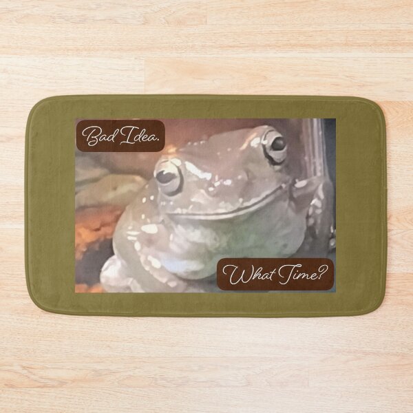 Item preview, Smiling Frog asks What Time? designed and sold by FeelingFroggyUS.