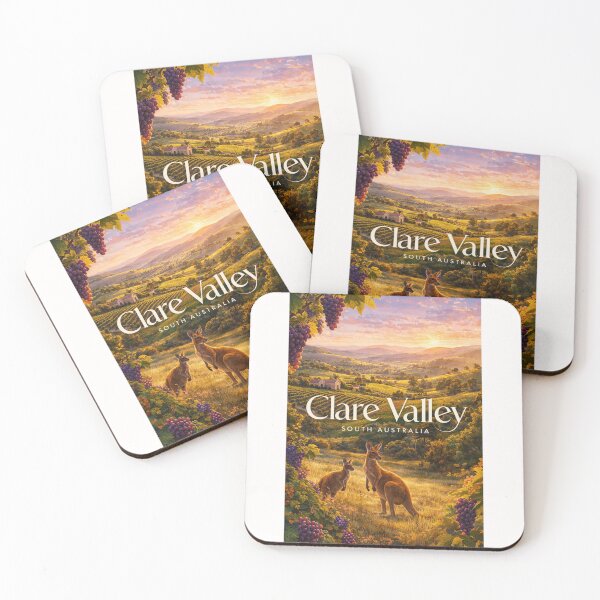 Item preview, Clare Valley South Australia Vineyards Rolling Hills Kangaroo Landscape designed and sold by Places On Earth.