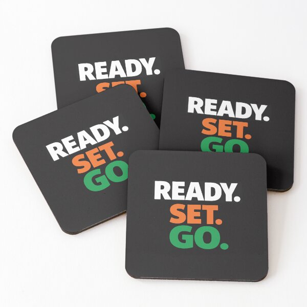 Item preview, Ready Set Go Running Motivation Marathon 5K 10K Race Fitness Design designed and sold by kiralynstration.