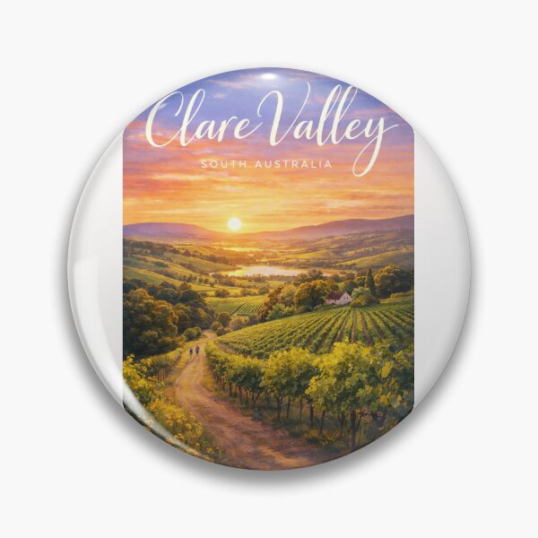 Item preview, Clare Valley South Australia Sunset Vineyards Riesling Trail Landscape designed and sold by Places On Earth.