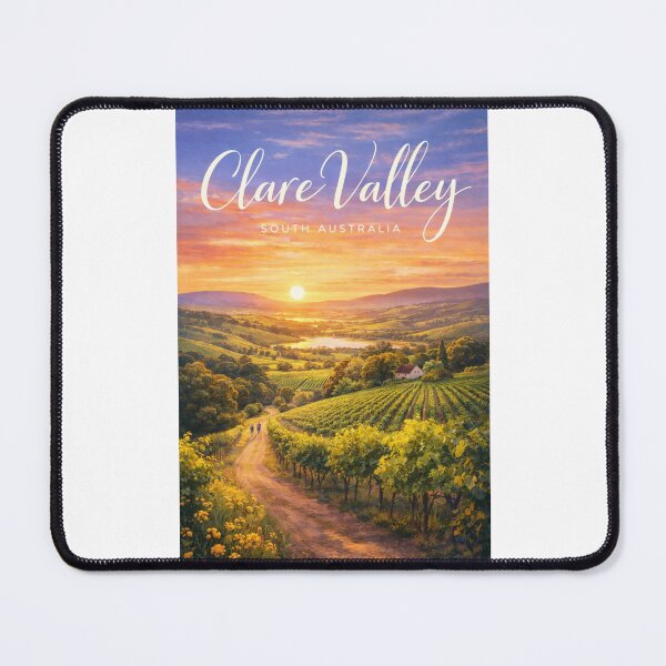Item preview, Clare Valley South Australia Sunset Vineyards Riesling Trail Landscape designed and sold by Places On Earth.