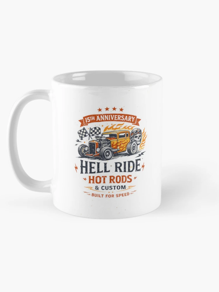 Thumbnail 5 of 6, Coffee Mug, Hot Rods Custom Hell Ride designed and sold by Matinez Pink.