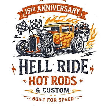 Artwork thumbnail, Hot Rods Custom Hell Ride by Matinez Pink