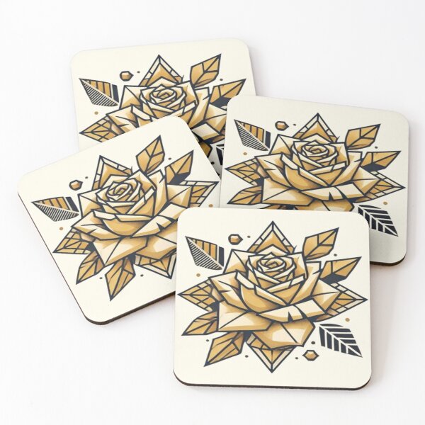 Item preview, Geometric yellow design rose designed and sold by NivyasArtistry.