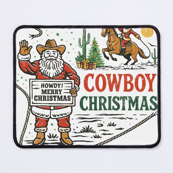 Item preview, Cowboy Christmas Santa T-Shirt designed and sold by Matinez Pink.