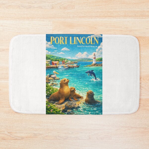 Item preview, Port Lincoln South Australia Eyre Peninsula Sea Lions Coastal Harbor designed and sold by Places On Earth.