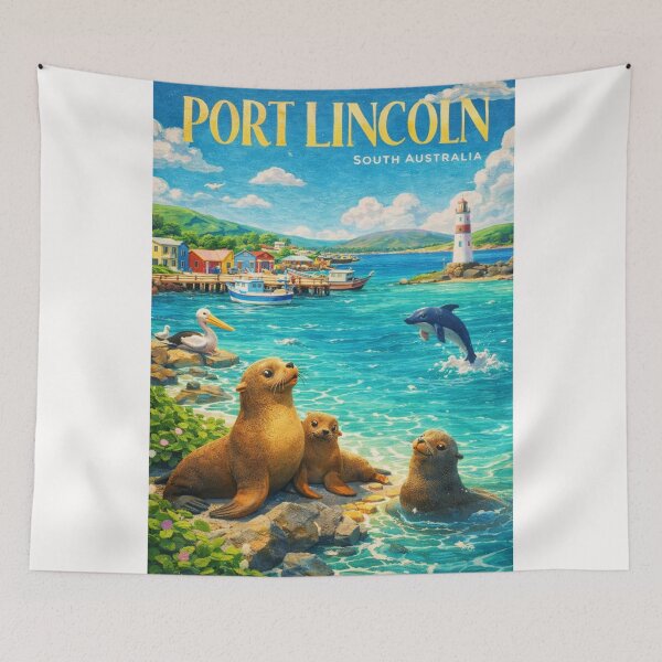 Item preview, Port Lincoln South Australia Eyre Peninsula Sea Lions Coastal Harbor designed and sold by Places On Earth.