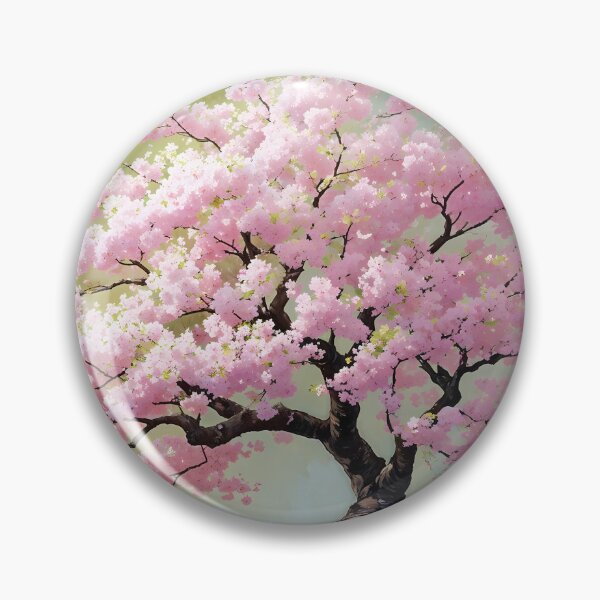 Item preview, Serene Cherry Blossom Tree - Pastel Watercolor Dream Landscape designed and sold by Art-Inspir-AI.