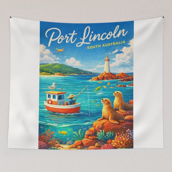 Item preview, Port Lincoln South Australia Eyre Peninsula Lighthouse Coastal Wildlife designed and sold by Places On Earth.