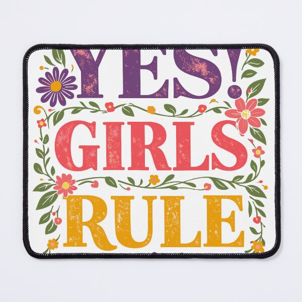 Item preview, Girls Rule Floral Print designed and sold by Matinez Pink.