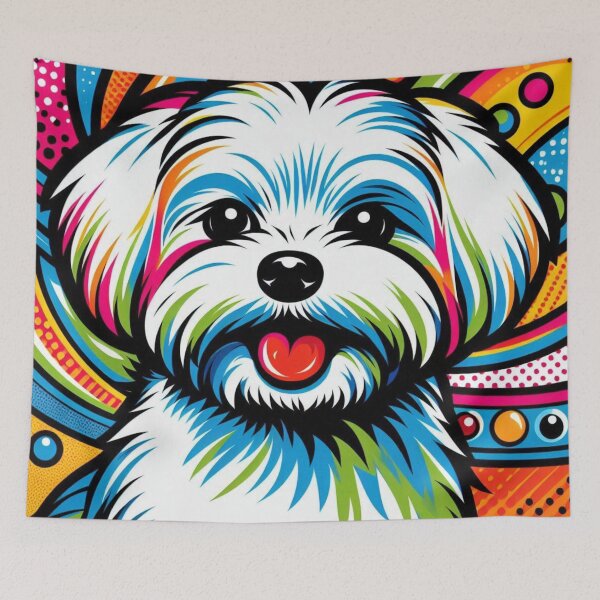 Item preview, "Colorful Pop Art Dog" designed and sold by Dogandesighn.