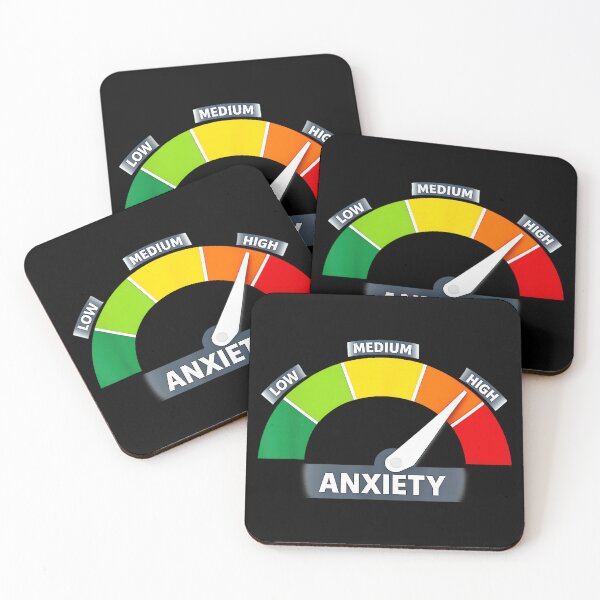 Item preview, Funny Anxiety Meter Level High Mental Health Awareness Art designed and sold by DorisSPipkin.