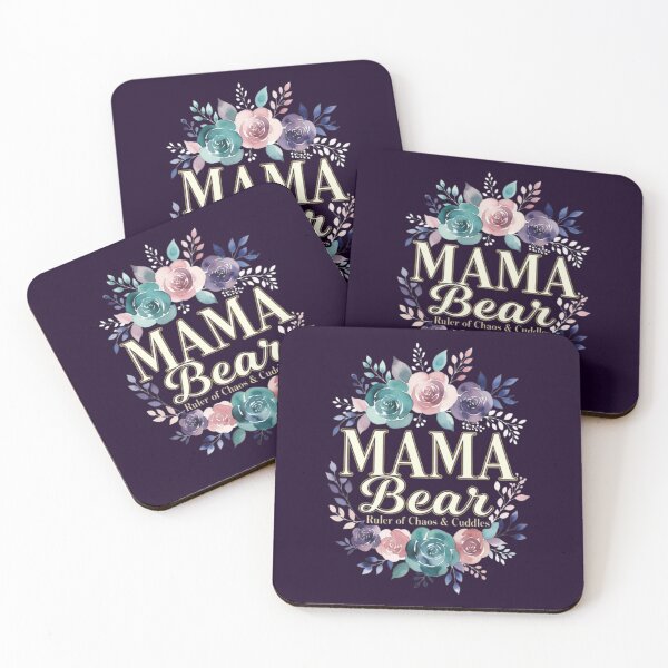 Item preview, Mama Bear Ruler Of Chaos And Cuddles Floral Gift Best Mom Mama Bear Quote Gold Wildflower Aesthetic For Women Moms designed and sold by Syrupulse.