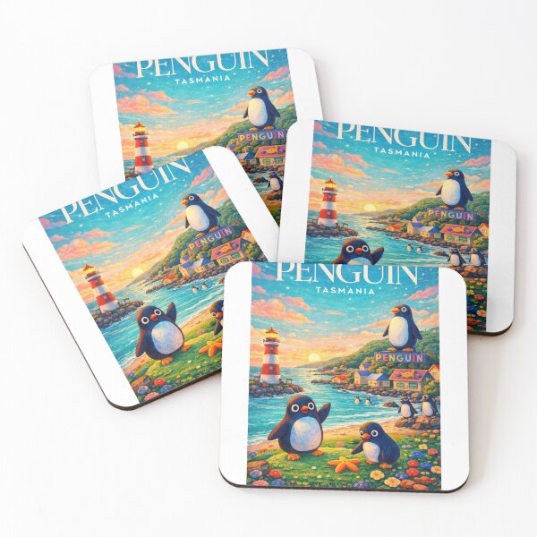 Item preview, Penguin Tasmania Bass Strait Lighthouse Coastal Village North West designed and sold by Aryabek.