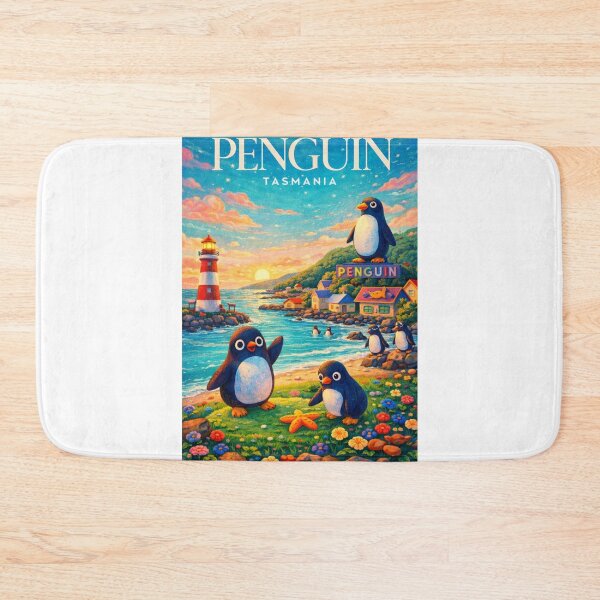 Item preview, Penguin Tasmania Bass Strait Lighthouse Coastal Village North West designed and sold by Aryabek.