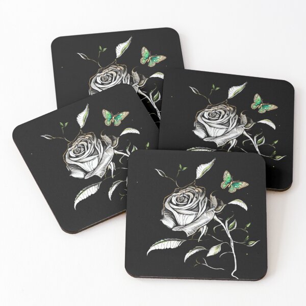 Item preview, Rose and Butterflies in the dark designed and sold by DorisSPipkin.