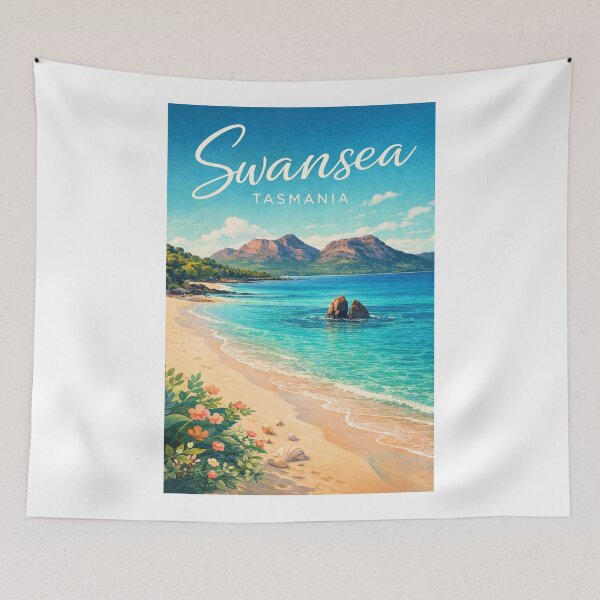 Item preview, Swansea Tasmania Great Oyster Bay Freycinet Coast Hazards Mountains designed and sold by Aryabek.