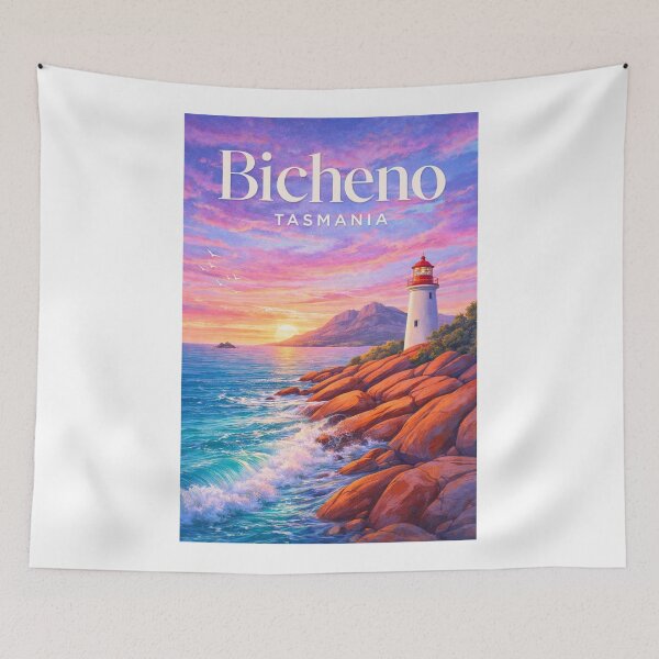 Item preview, Bicheno Tasmania East Coast Blowhole Lighthouse Freycinet Region designed and sold by Aryabek.