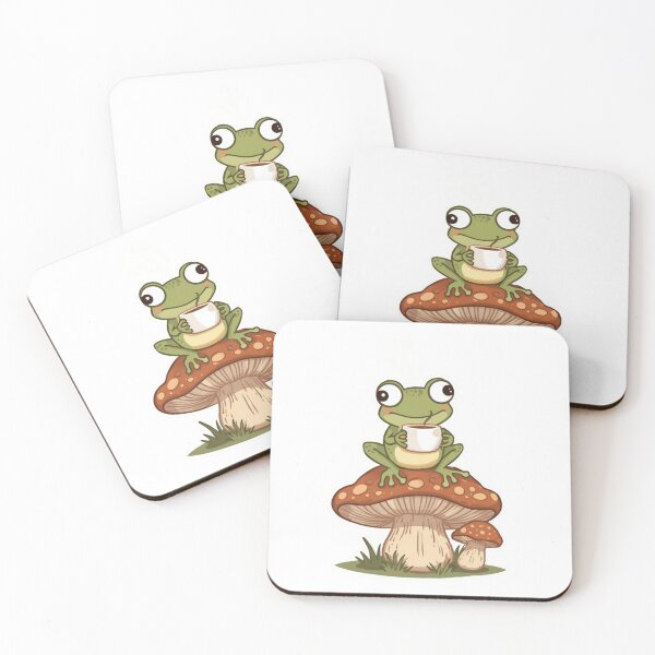 Item preview, Cute Frog  with the Coffee Cup designed and sold by Happy4uuuu.