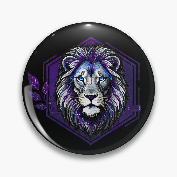 Item preview, Cyber Lion Tech Art - Futuristic Neon Circuit Apex Predator Illustration designed and sold by AbulailArt.