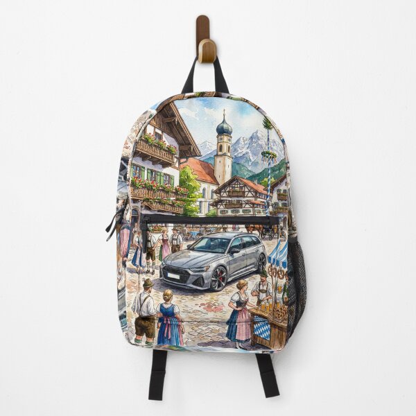Item preview, Artistic watercolor of powerful car at Oktoberfest festival designed and sold by RevUpDesign.