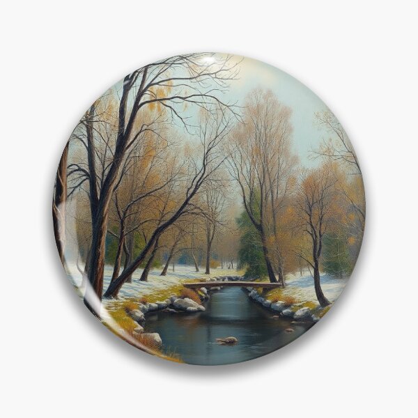 Item preview, Natural park in winter. designed and sold by oldMastersofart.