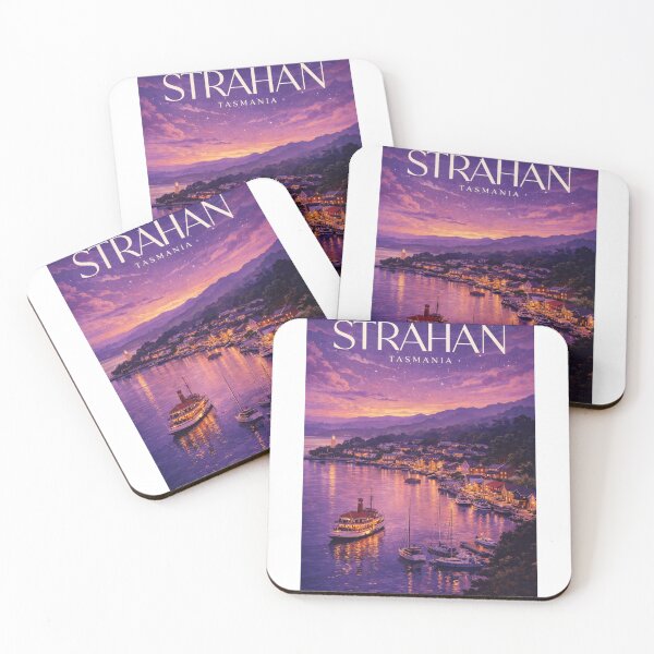 Item preview, Strahan Tasmania Macquarie Harbour Sunset Waterfront Boats designed and sold by Aryabek.
