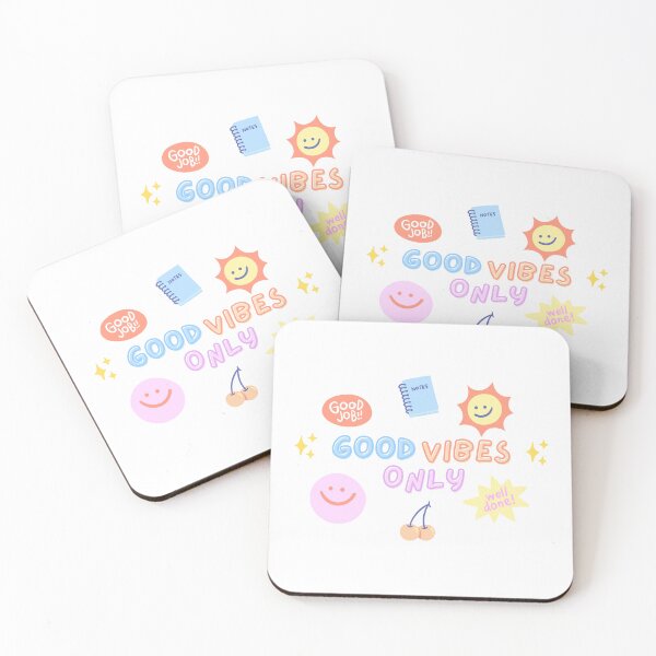 Item preview, "Good Vibes Only" Cute Happy Aesthetic Doodle Design designed and sold by Lemonilla.