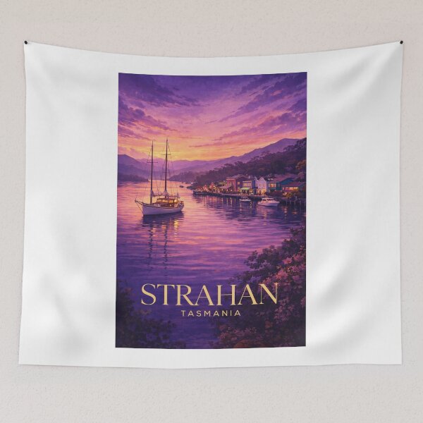 Item preview, Strahan Tasmania Macquarie Harbour Evening Reflections Waterfront Village designed and sold by Aryabek.