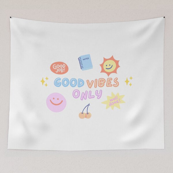 Item preview, "Good Vibes Only" Cute Happy Aesthetic Doodle Design designed and sold by Lemonilla.