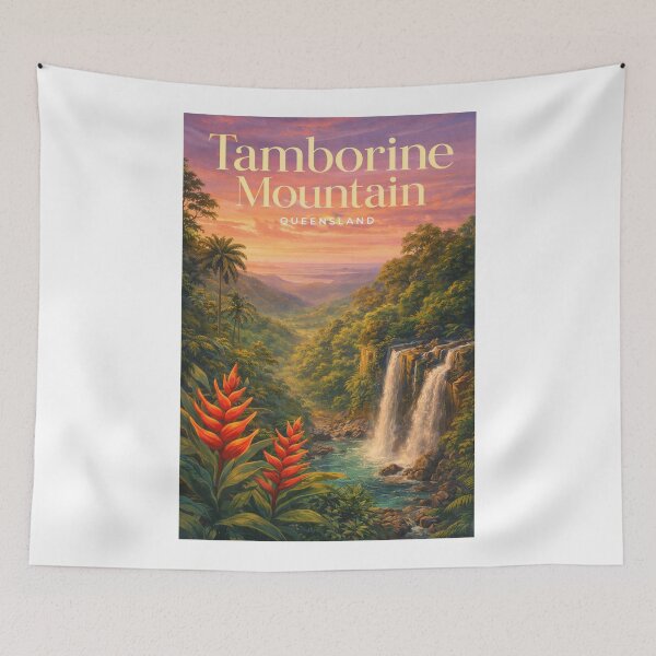 Item preview, Tamborine Mountain Queensland Waterfall Gold Coast Hinterland Scenic Rim designed and sold by Aryabek.