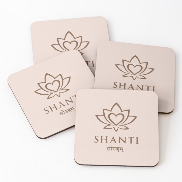 Artikelvorschau, Clay Brown Shanti Lotus Heart – Earthy Boho Yoga Art entworfen und verkauft von YogaMEHappy.
