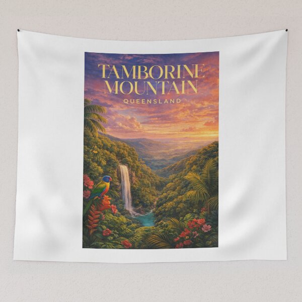 Item preview, Tamborine Mountain Queensland Waterfall Rainforest Scenic Rim Gold Coast Hinterland designed and sold by Aryabek.