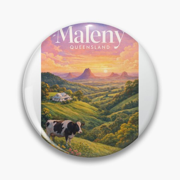 Item preview, Maleny Queensland Glass House Mountains Sunshine Coast Hinterland Dairy Farmland designed and sold by Aryabek.