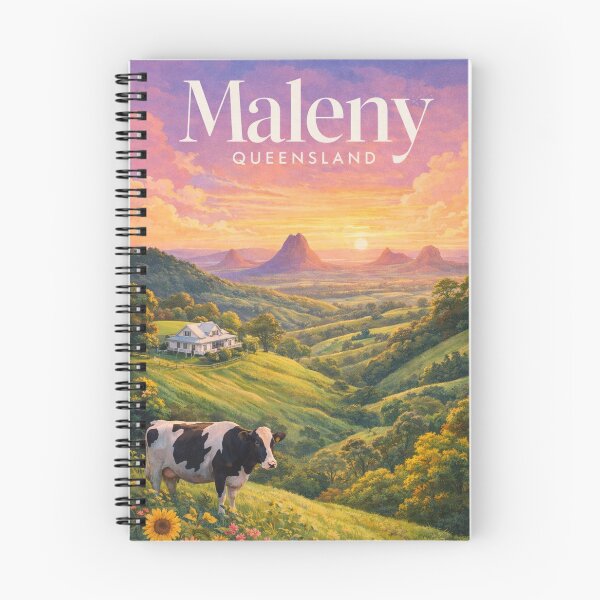 Item preview, Maleny Queensland Glass House Mountains Sunshine Coast Hinterland Dairy Farmland designed and sold by Aryabek.