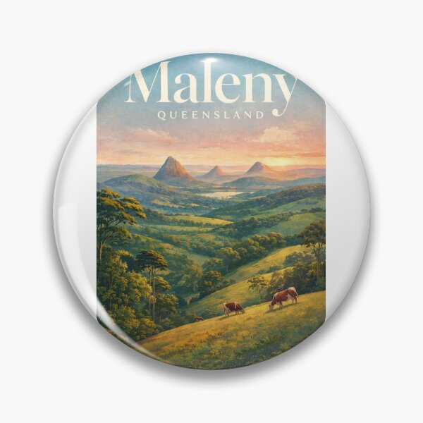 Item preview, Maleny Queensland Glass House Mountains Hinterland Pastoral Landscape designed and sold by Aryabek.