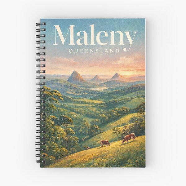 Item preview, Maleny Queensland Glass House Mountains Hinterland Pastoral Landscape designed and sold by Aryabek.