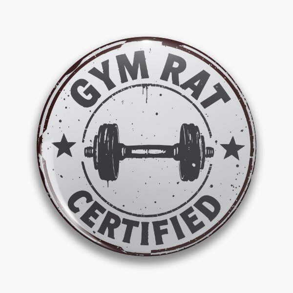 Item preview, Certified Gym Rat Rubber Stamp Circle Badge Fitness Humor Authentic Ink Texture Design designed and sold by Dejbar.
