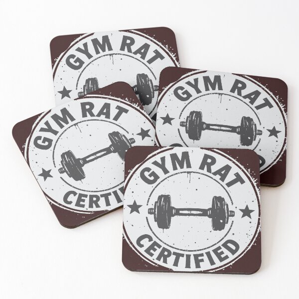 Item preview, Certified Gym Rat Rubber Stamp Circle Badge Fitness Humor Authentic Ink Texture Design designed and sold by Dejbar.